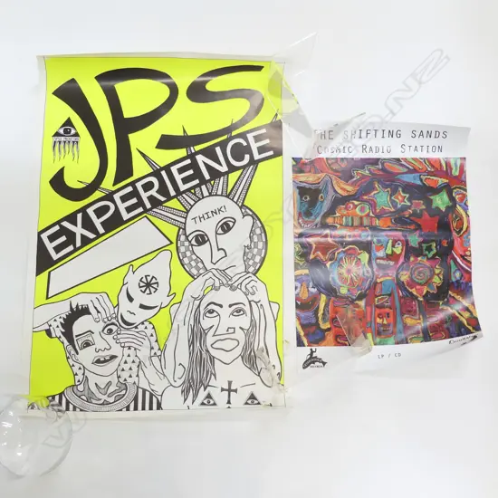 2 VINTAGE NZ MUSIC POSTERS:JPS EXPERIENCE + THE SHIFTING SANDS