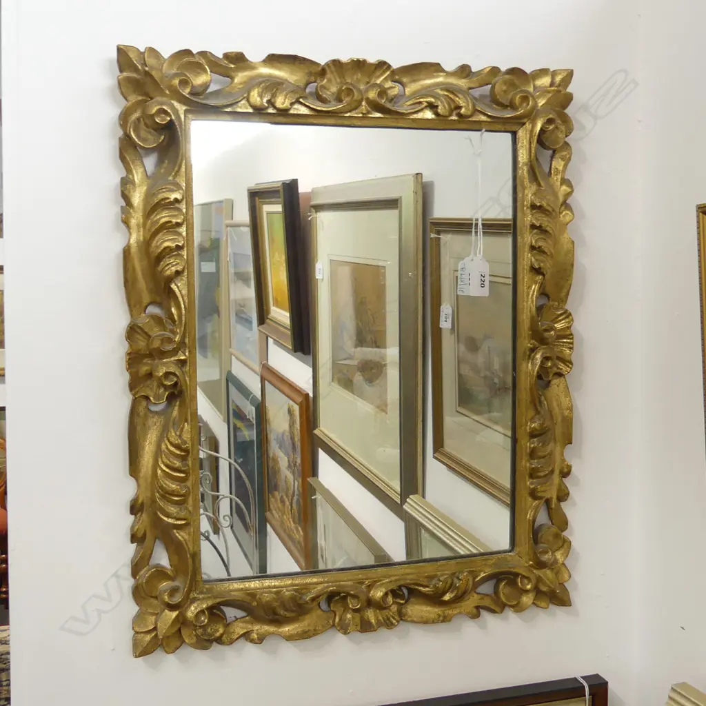 GILT FRAMED MIRROR 505x410mm Image 1++