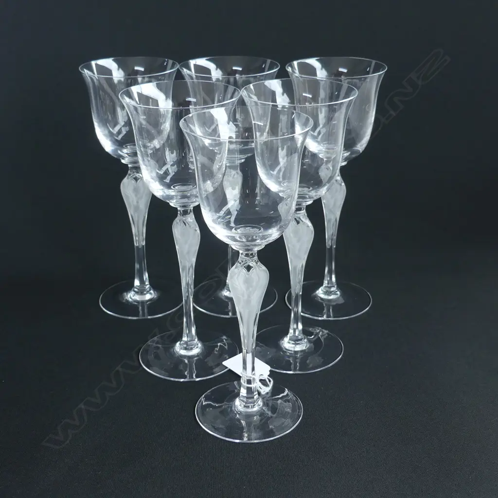 SET OF 6 FABERGE TALL STEMMED WINE GLASSES H200MM Image 1++