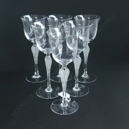 SET OF 6 FABERGE TALL STEMMED WINE GLASSES H200MM