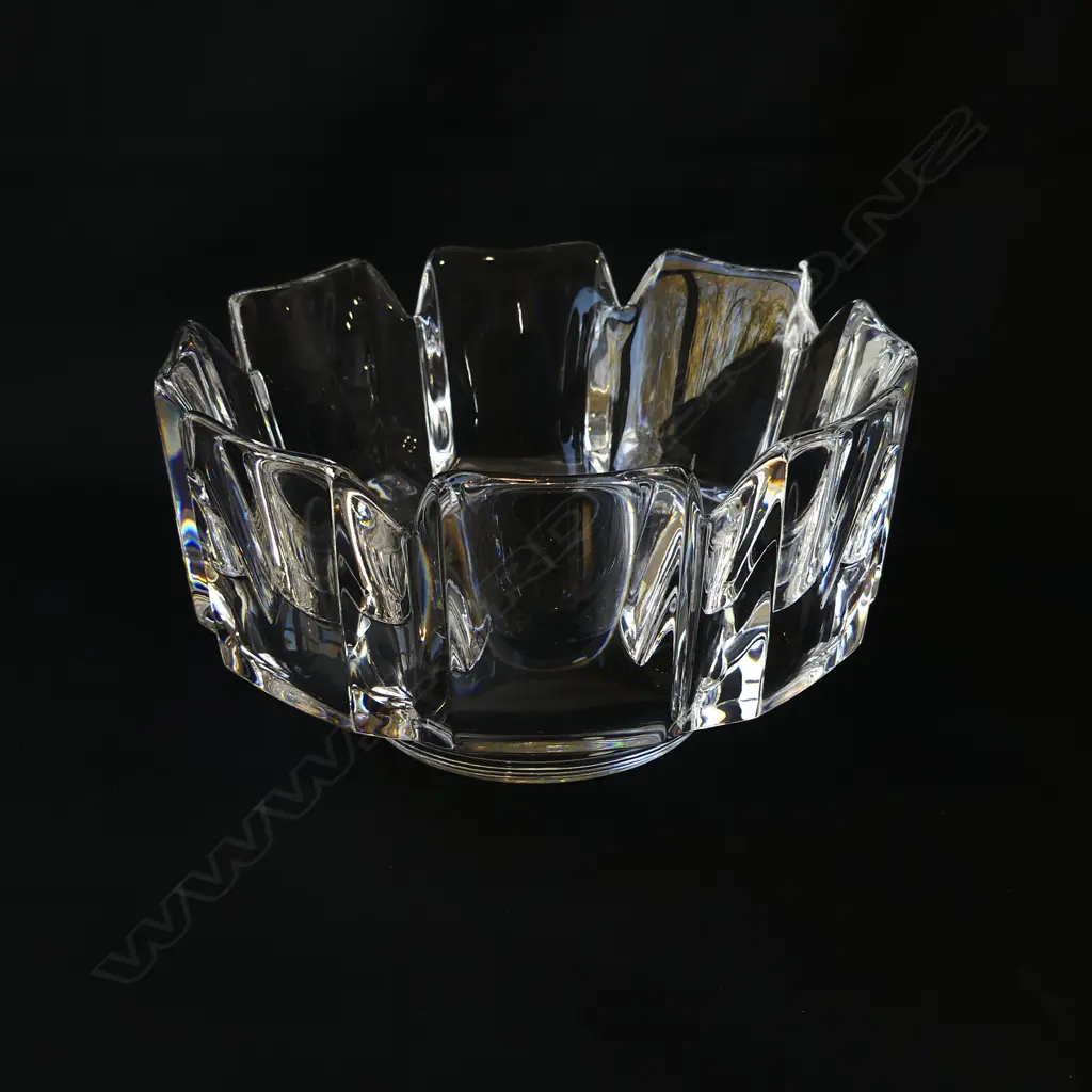 ORREFORS CRYSTAL BOWL 185mm dia Image 1++