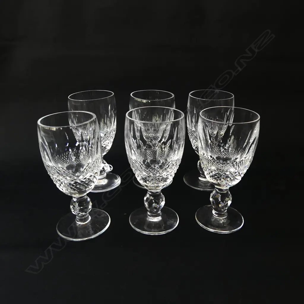 SET OF 6 VINTAGE WATERFORD COLLEEN SHERRY GLASSES, H.108MM Image 1++