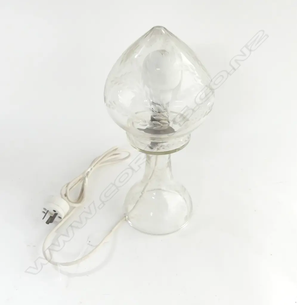 OLD CRYSTAL LAMP& SHADE H.360mm Image 1++