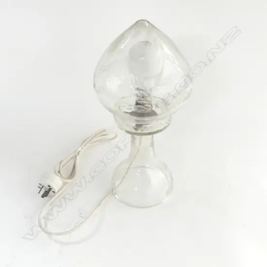 OLD CRYSTAL LAMP& SHADE H.360mm