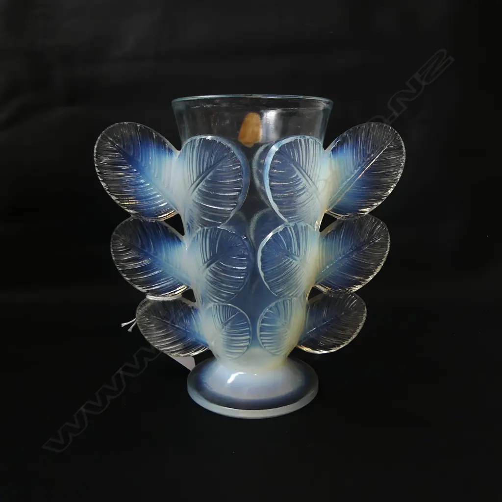 PIERRE D'AVESN FRENCH DECO ART GLASS VASE H.170mm Image 1++