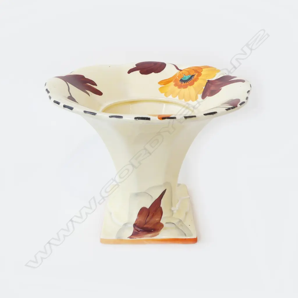 DEVON WARE FIELDINGS DECO VASE, HANDPAINTED & SIGNED H.160mm Image 1++