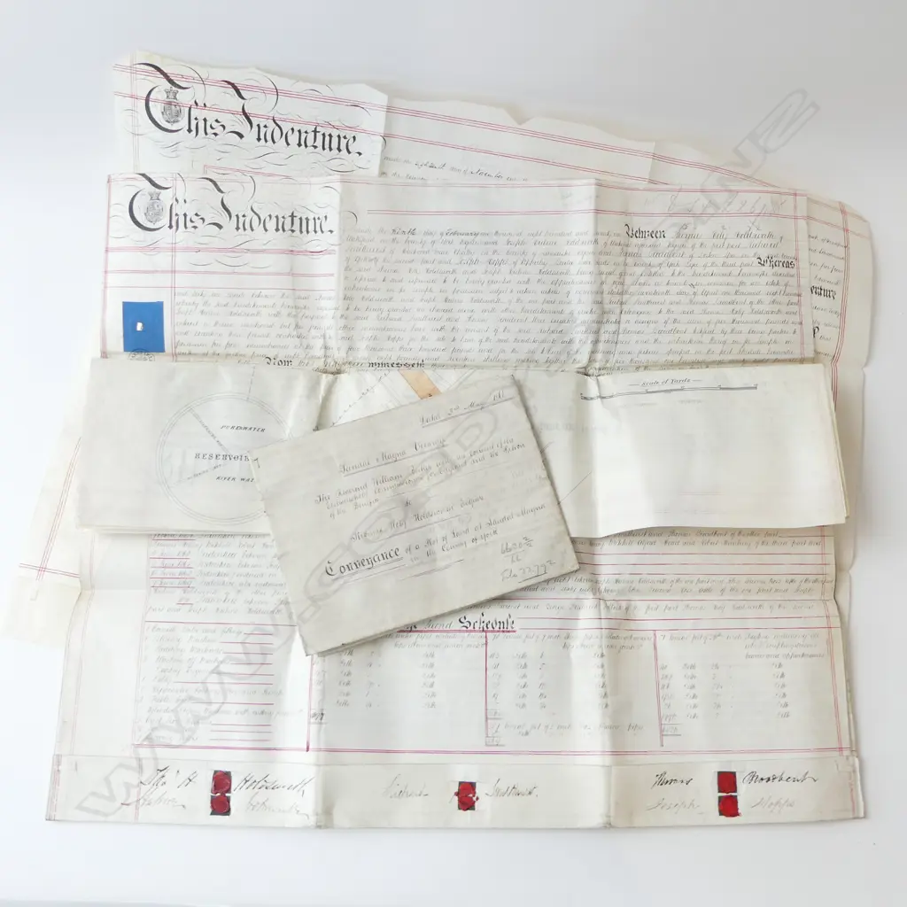 3 ANTIQUE INDENTURES Image 1++