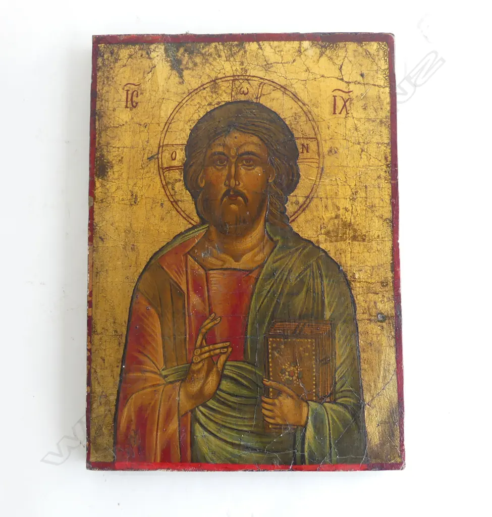 EASTERN EUROPEAN ICON; OIL ON WOOD PANEL 295x210mm Image 1++
