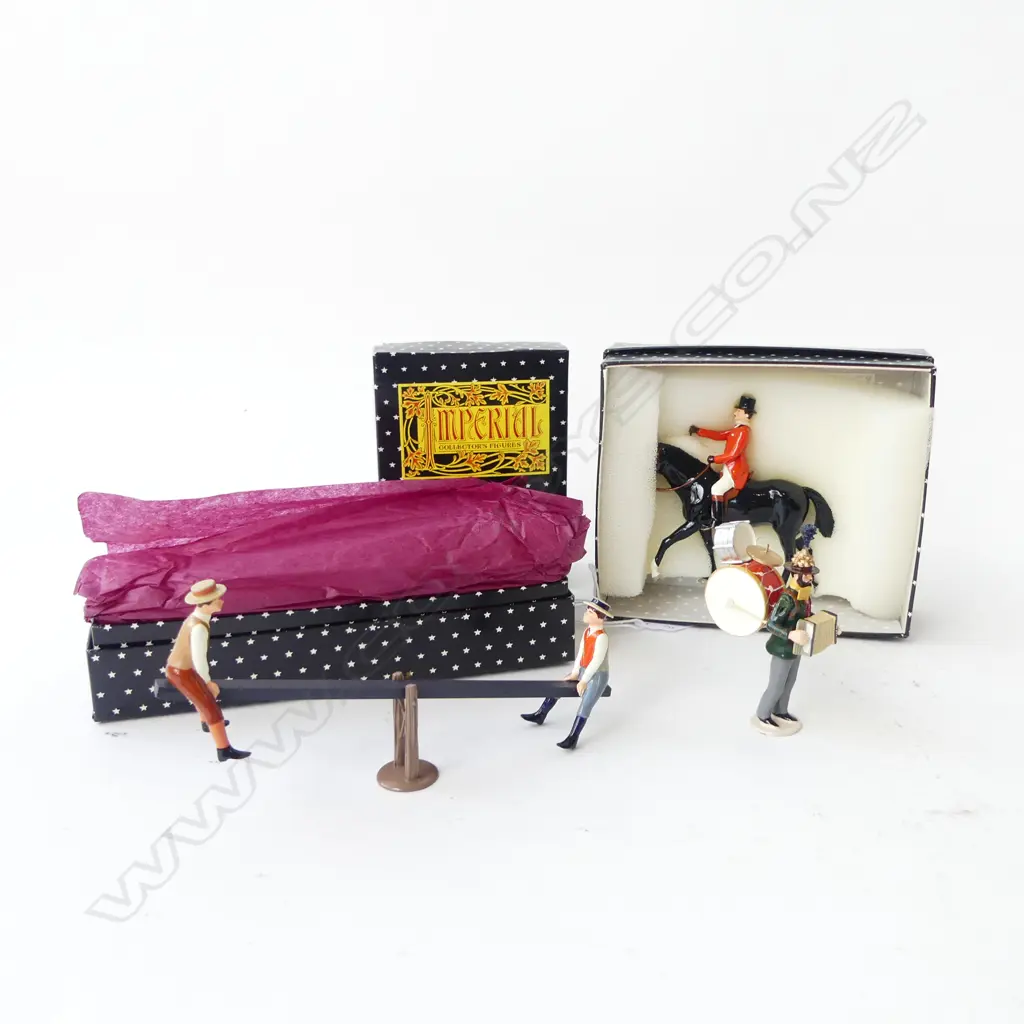 3 BOXED IMPERIAL PROD. NZ 'TOWN & AROUND SERIES': 13 ONE MAN BAND, 19 GENTLEMAN HORSE RINDING, 23 BOYS w. SEESAW Image 1++