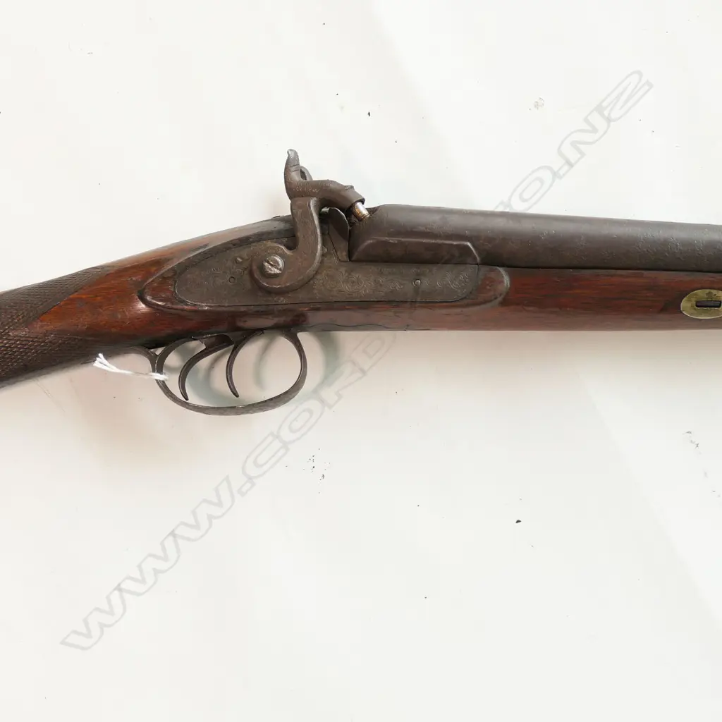 English 12g percussion double barrel shotgun, Image 1++