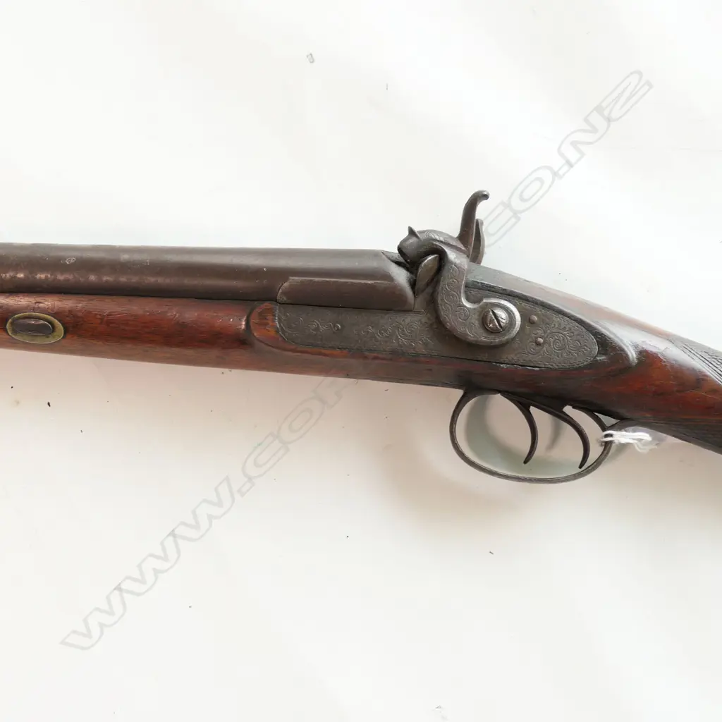 English 12g percussion double barrel shotgun, Image 1++