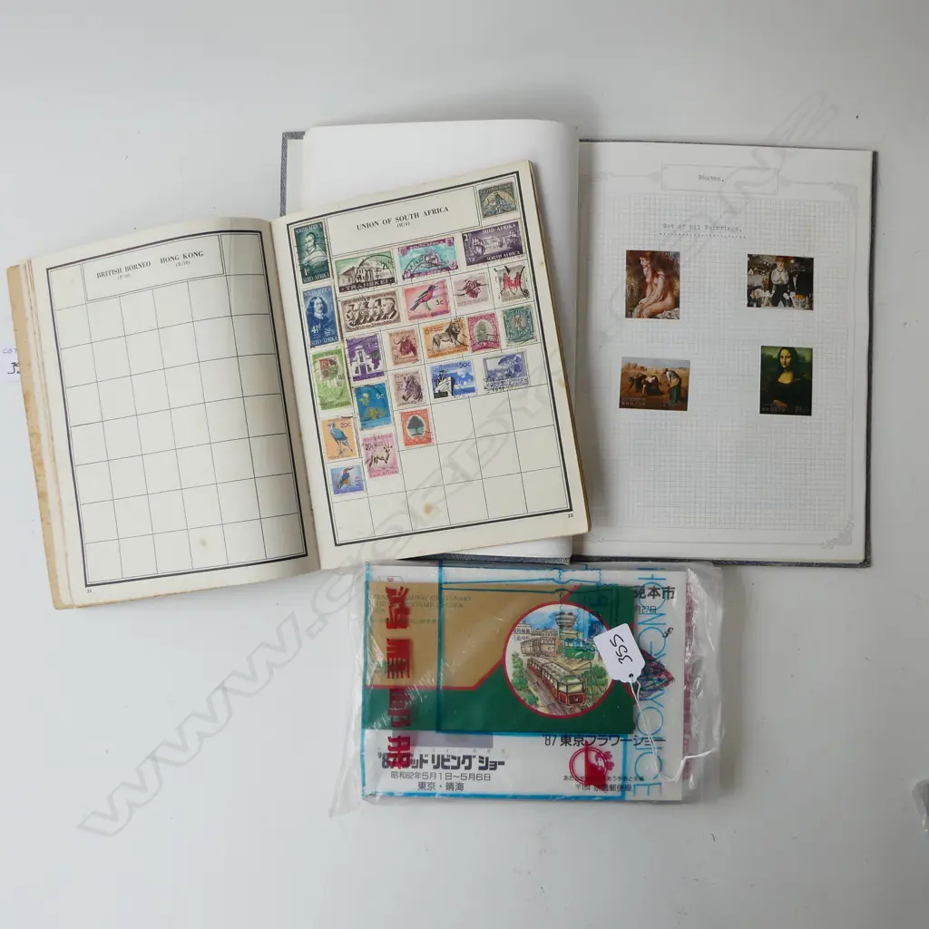 BUTAN STAMP ALBUM HONG KONG STAMP ALBUM  & WORLD ALBUM FULL PAGE CHINESE STAMPS Image 1++
