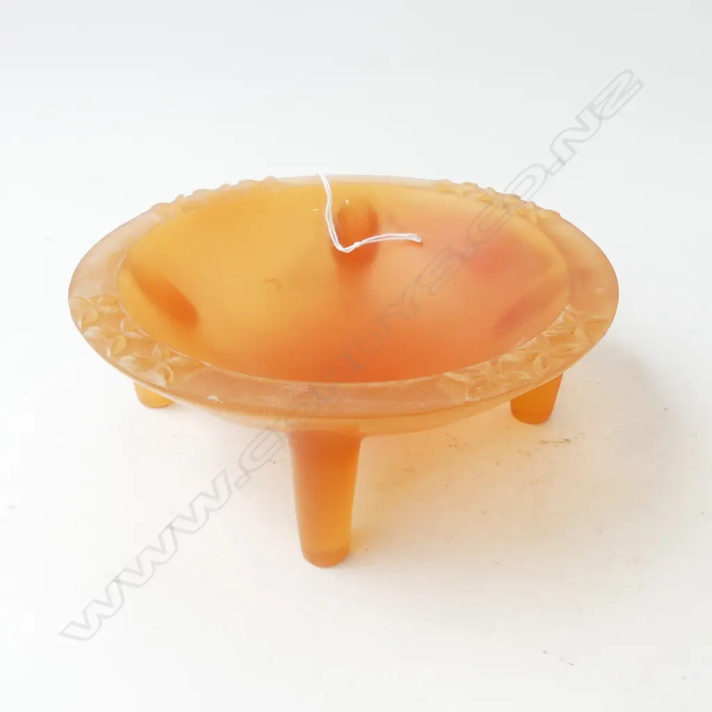 ORANGE ACRYLIC KAVA BOWL 185mm dia Image 1++