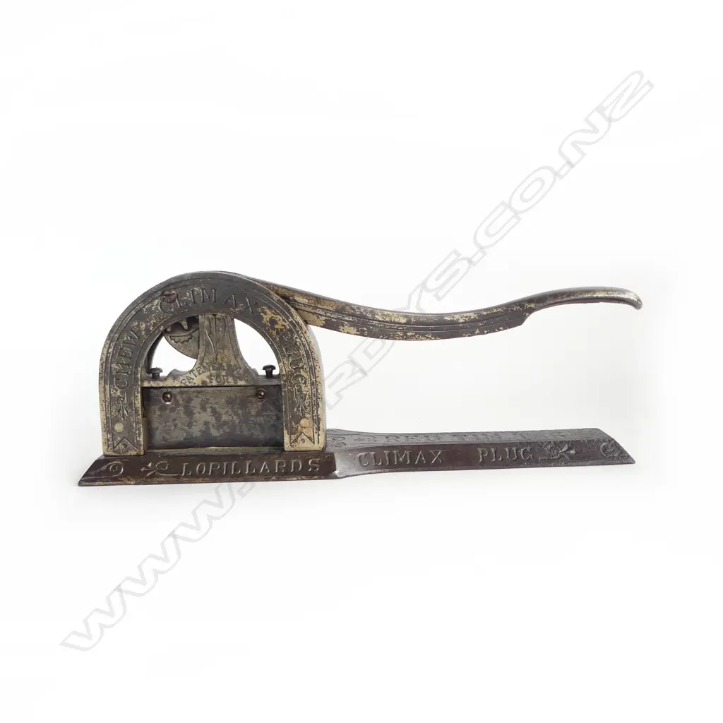 LORILLARDS CLIMAX PLUG VICT CAST IRON TOBACCO CUTTER L450MM Image 1++