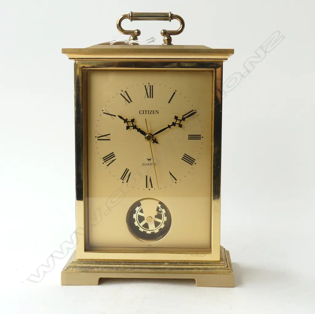 LG CITIZEN BRASS CARRIAGE CLOCK H.230mm Image 1++