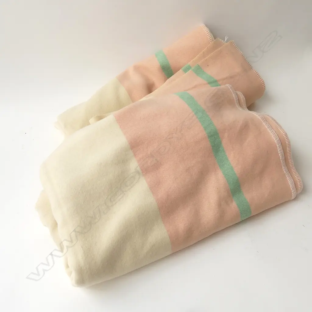 2 PALE WOOL BLANKETS Image 1++