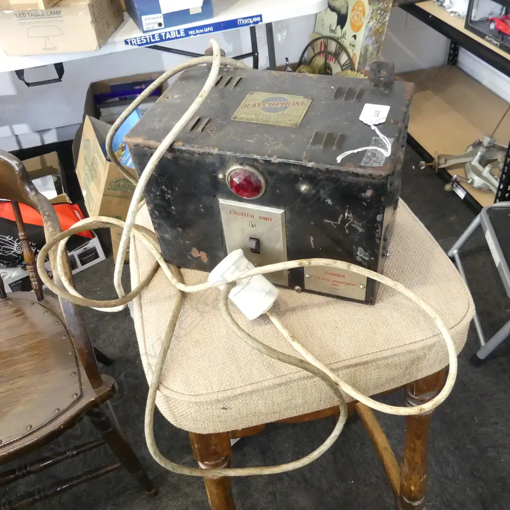 VINTAGE ELECTRIC AUSTRALIAN MADE RAYCOPHONE EXCITER UNIT H180MM Image 1++