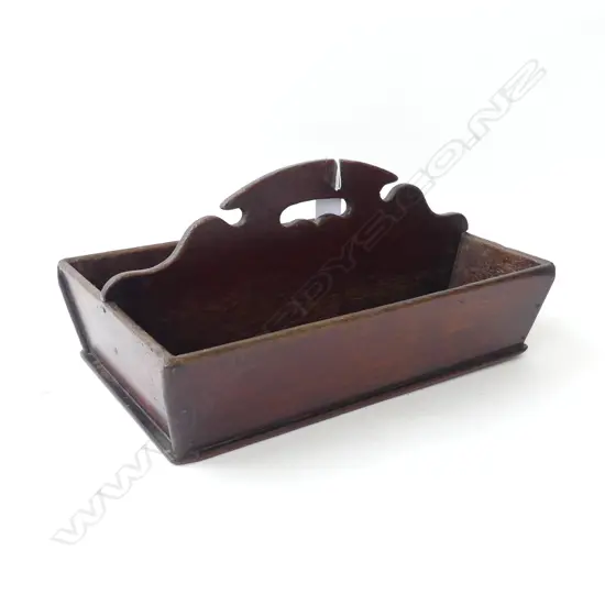 ANTIQUE MAHOGANY CUTLERY TRAY W.360mm