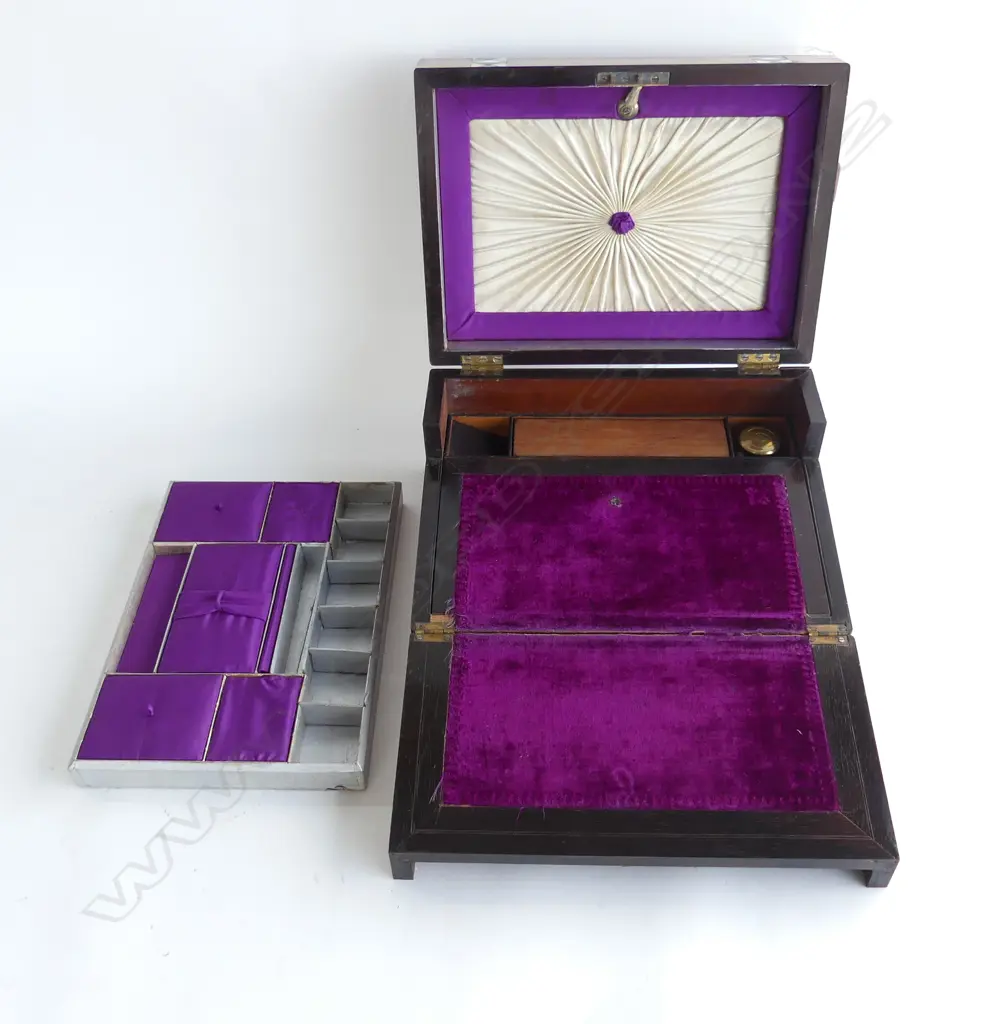 ANTIQUE INLAID WRITING SLOPE 300x220x150mm Image 1++