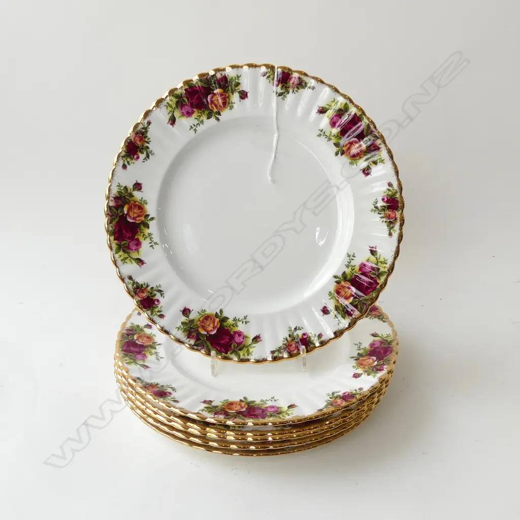 6 ROYAL ALBERT OLD COUNTRY ROSES DINNER PLATES 270mm Image 1++