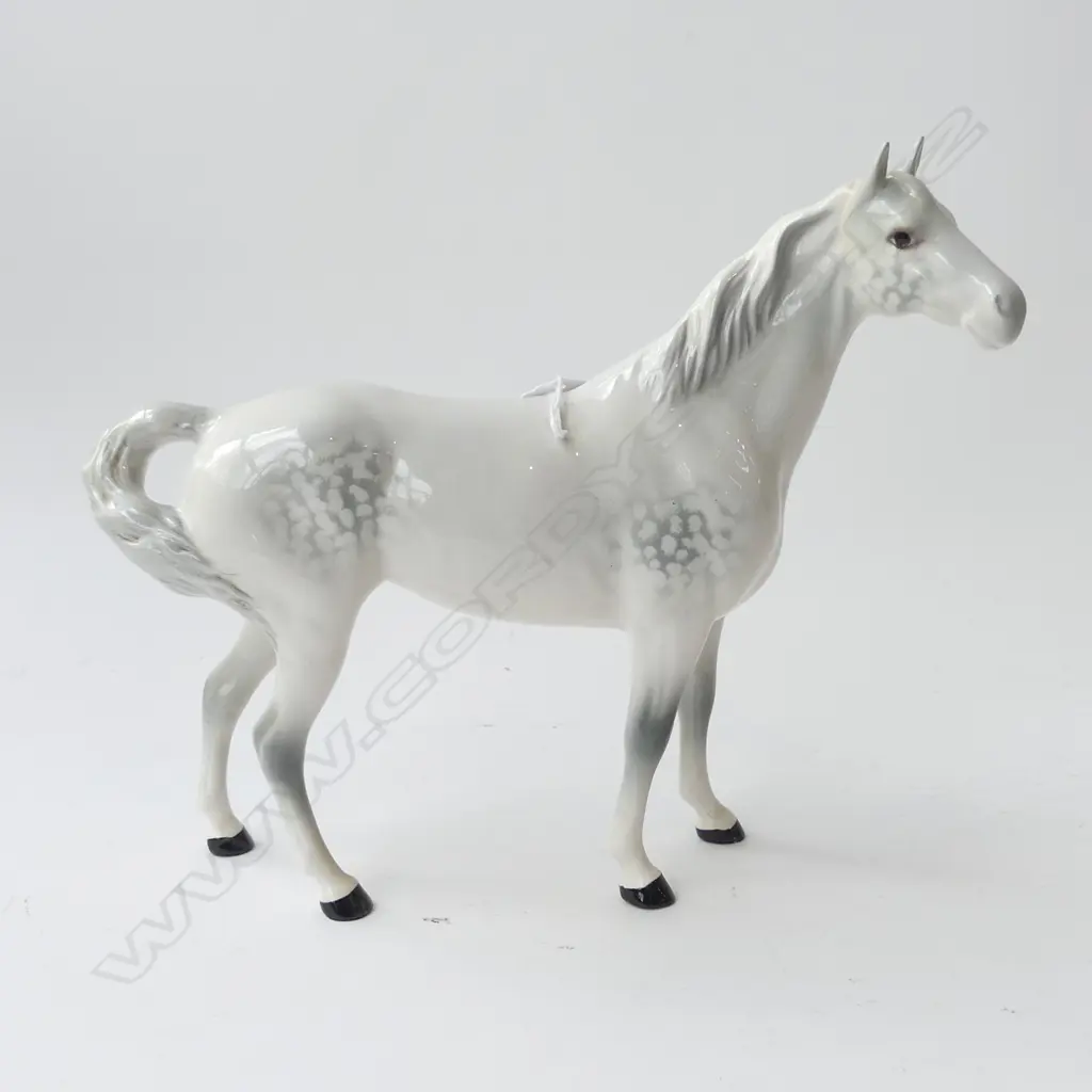 BESWICK GREY HORSE "SWISH TAIL" H 210 RESTORED EARS  Image 1++