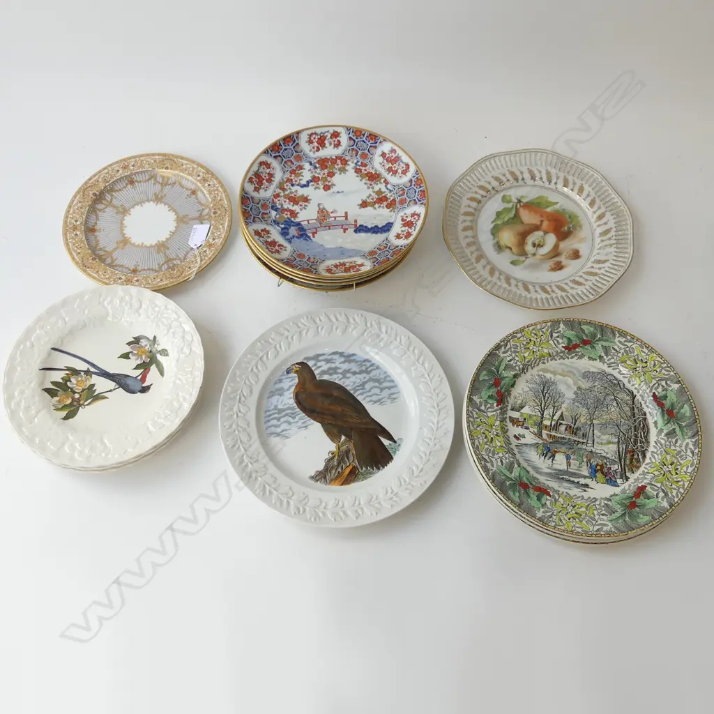 14 ASST. PLATES INCL. ROYAL WORCESTER 250mm dia Image 1++