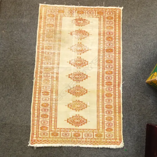 HAND KNOTTED WOOL PILE RUG 1550x940mm some wear