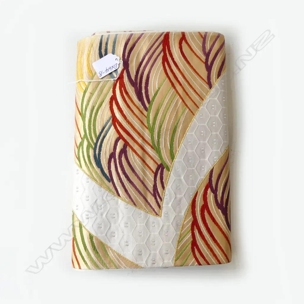 JAPANESE QUALITY VINTAGE HAND WOVEN SILK OBI Image 1++