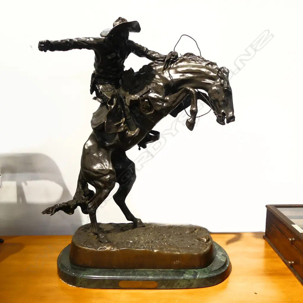 BRONZE AFTER REMINGTON 'BRONCO BUSTER' H.600mm 96/250 Image 1++