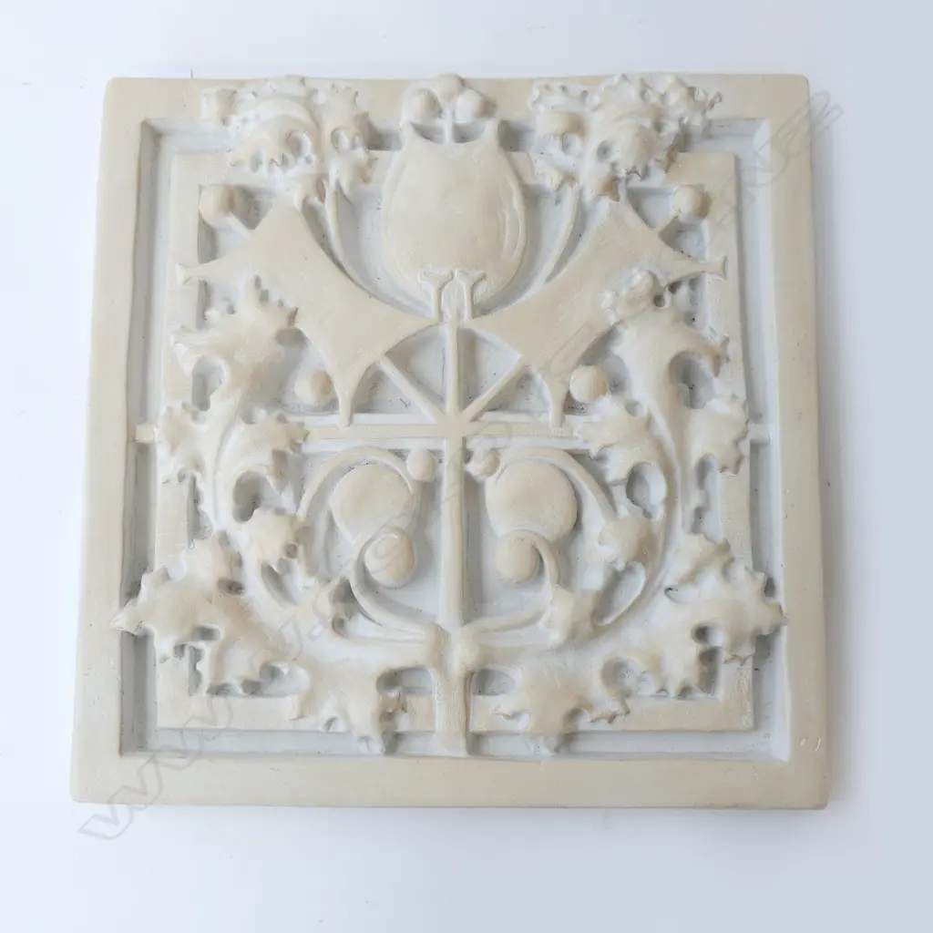 LOUIS SULLIVAN ARCHITECT, 1909 BABSON HOUSE PLASTER TILE 300x300mm Image 1++