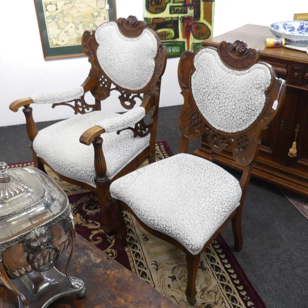 2 ANTIQUE UPHOLSTERED CHAIRS Image 1++