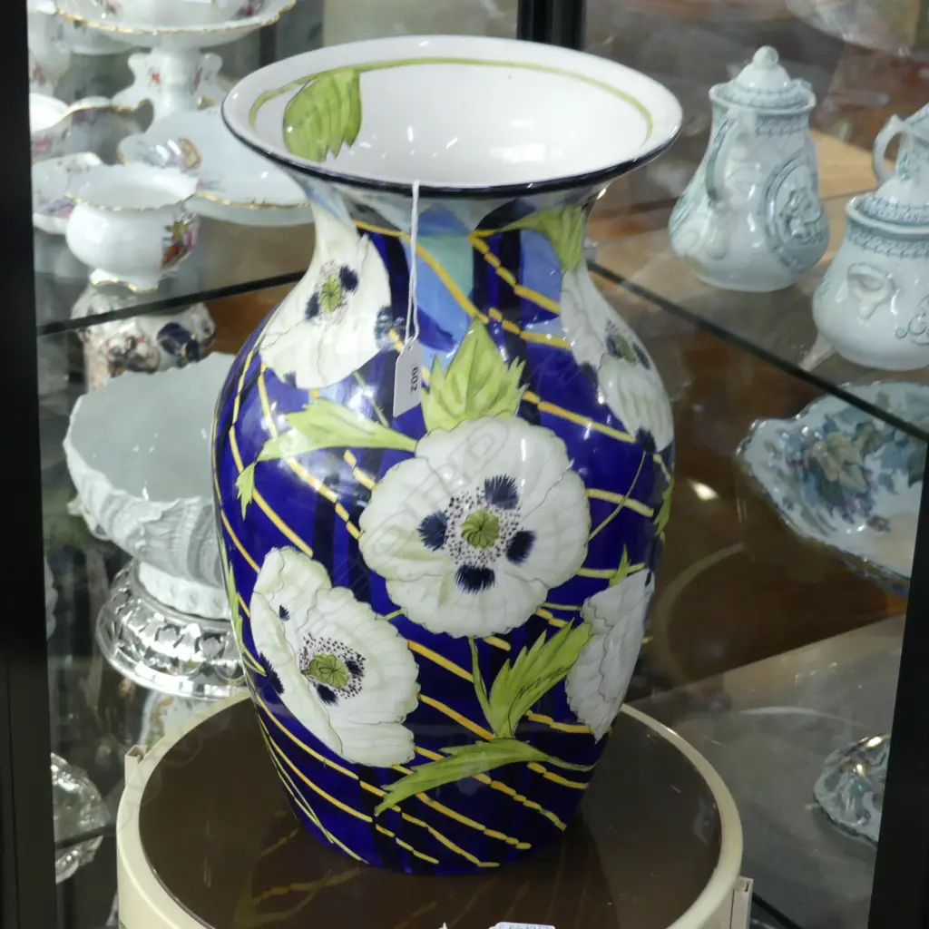 HAMPTON MILL 'JENNY'S POPPIES' H/PAINTED VASE H.400mm Image 1++