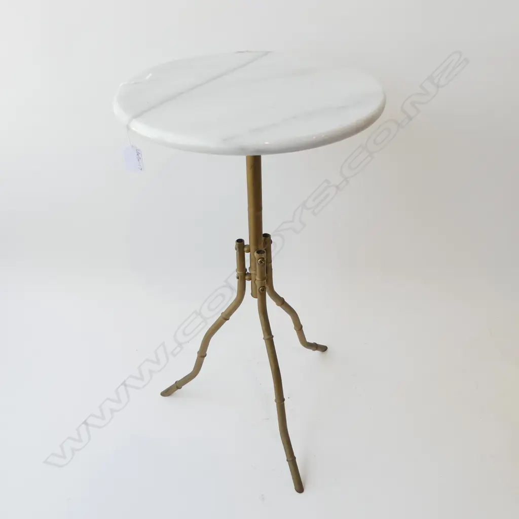 MARBLE TOP SIDE TABLE H550 X 380mm Image 1++