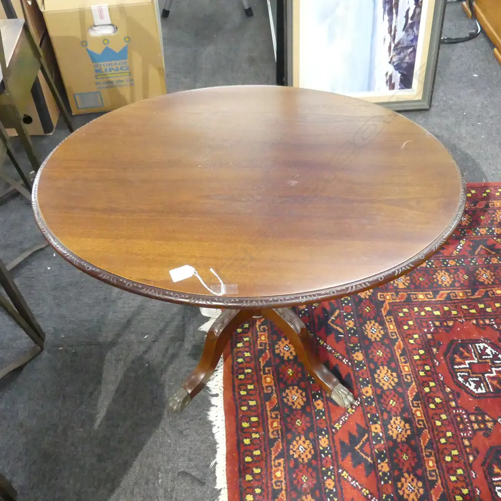 REGENCY STYLE MAHOGANY OVAL SIDE TABLE W.770mm Image 1++
