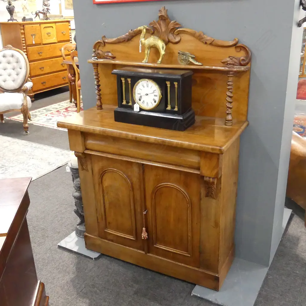 VICTORIAN MAHOGANY CHIFFONIER 885x385x1350mm Image 1++