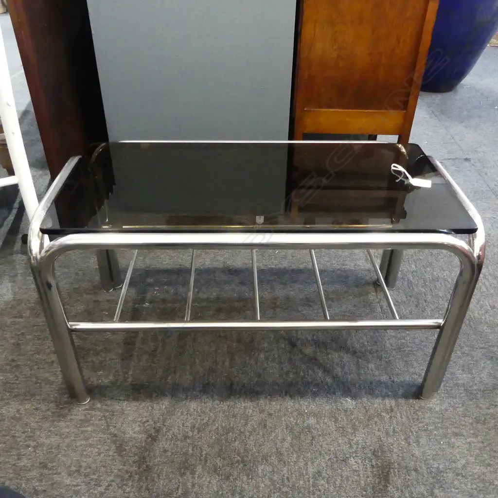  GLASS TOP COFFEE TABLE L750mm Image 1++