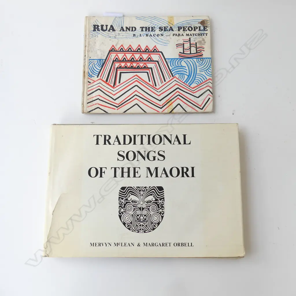2XBOOKS SONGS OF MAORI (MCLEAN & ORBELL) & RUA & THE SEA PEOPLE (PARA MATCHITT) Image 1++