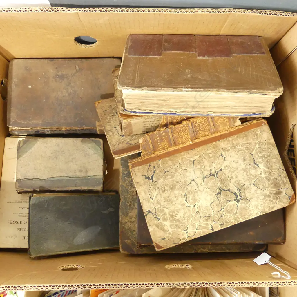 BOX OF VERY OLD BOOKS (INCL JOSEPHUS HISTORY OF THE JEWISH PEOPLE) Image 1++