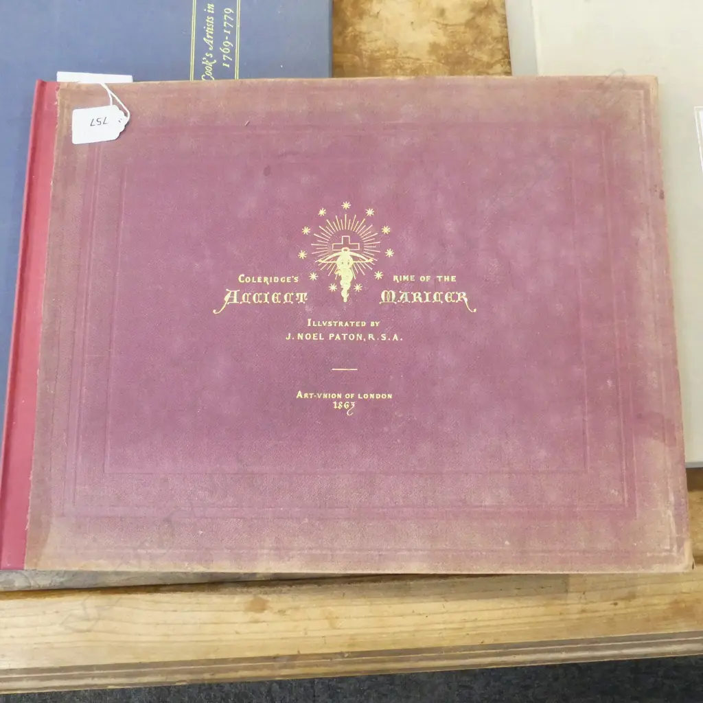 BOOK; COLERIDGES RIME OF THE ANCIENT MARINER LONDON 1863 ILLUS BY PATON Image 1++