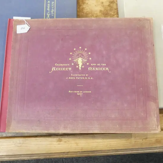 BOOK; COLERIDGES RIME OF THE ANCIENT MARINER LONDON 1863 ILLUS BY PATON
