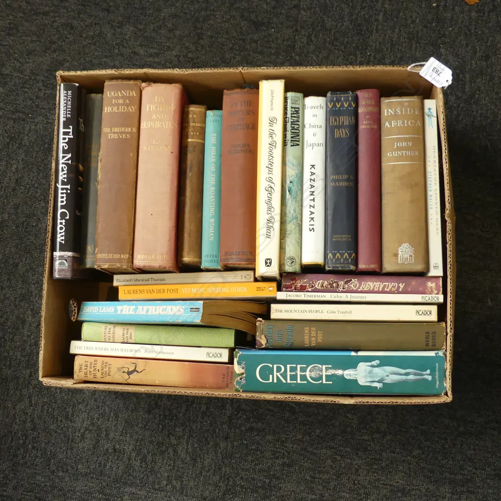 BOX OF AFRICAN EXPLORATION & TRAVEL BOOKS Image 1++