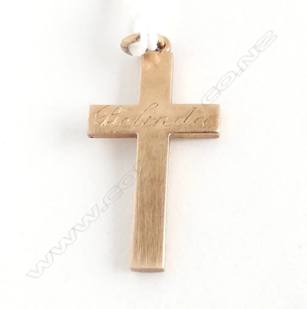 10CT CROSS PENDANT 30x15mm 1.9mm Image 1++