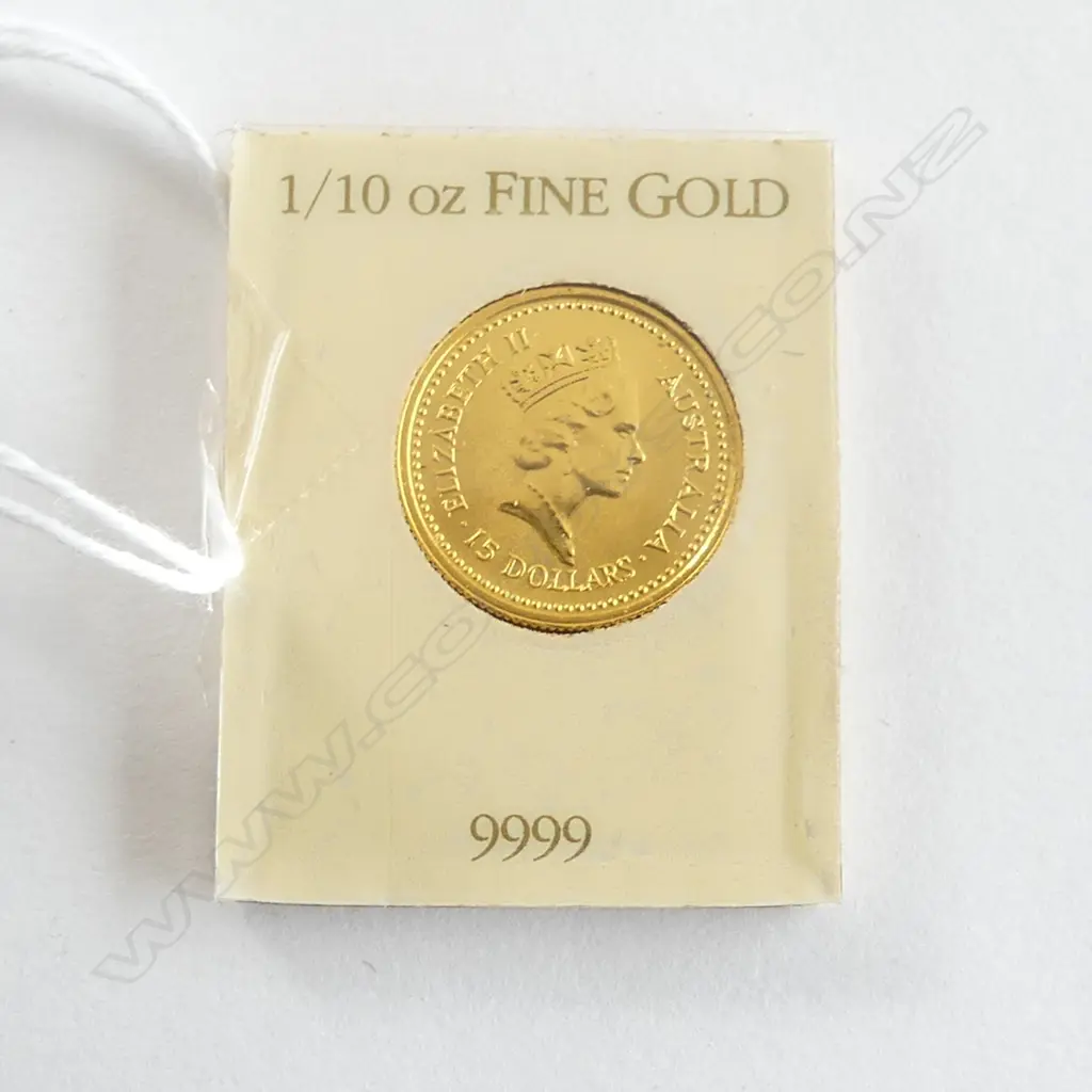 $15 'THE AUSTRALIAN NUGGET'  1/10oz 9999 GOLD COIN 1987 'Little Hero 1890' boxed Image 1++