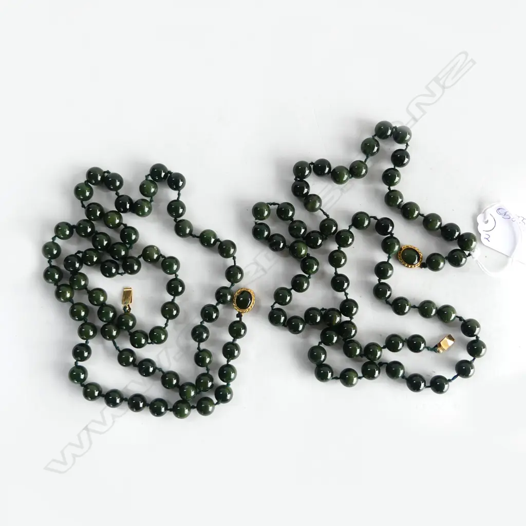 PR BEADED JADE NECKLACES L.820mm Image 1++