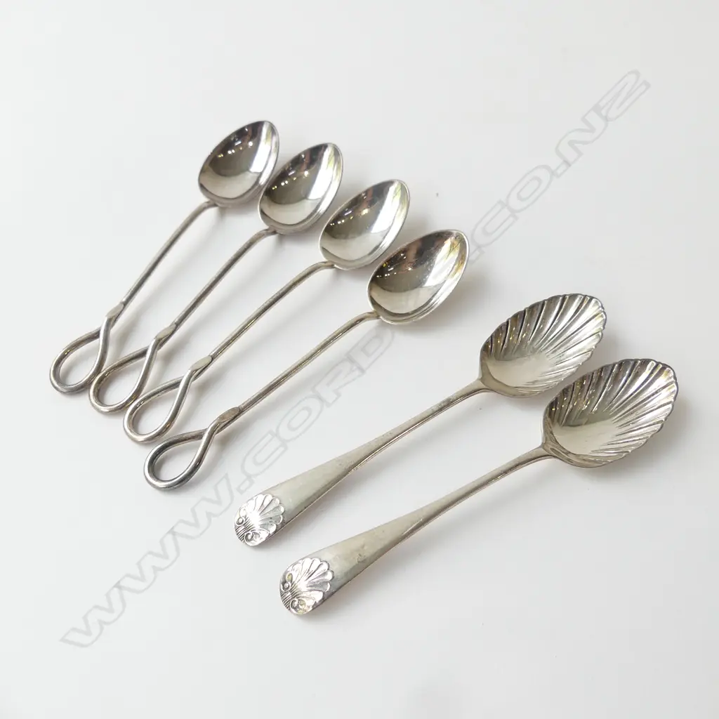 4 & 2 S/SILVER TEASPOONS 79gms Image 1++