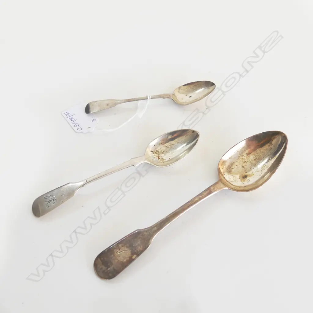 3 STG SILVER SPOONS, 79gms Image 1++