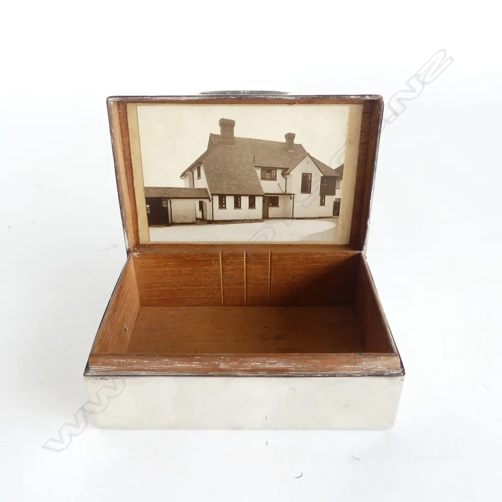 STG SILVER CIGARETTE BOX, LONDON 1934 W.135mm Image 1++