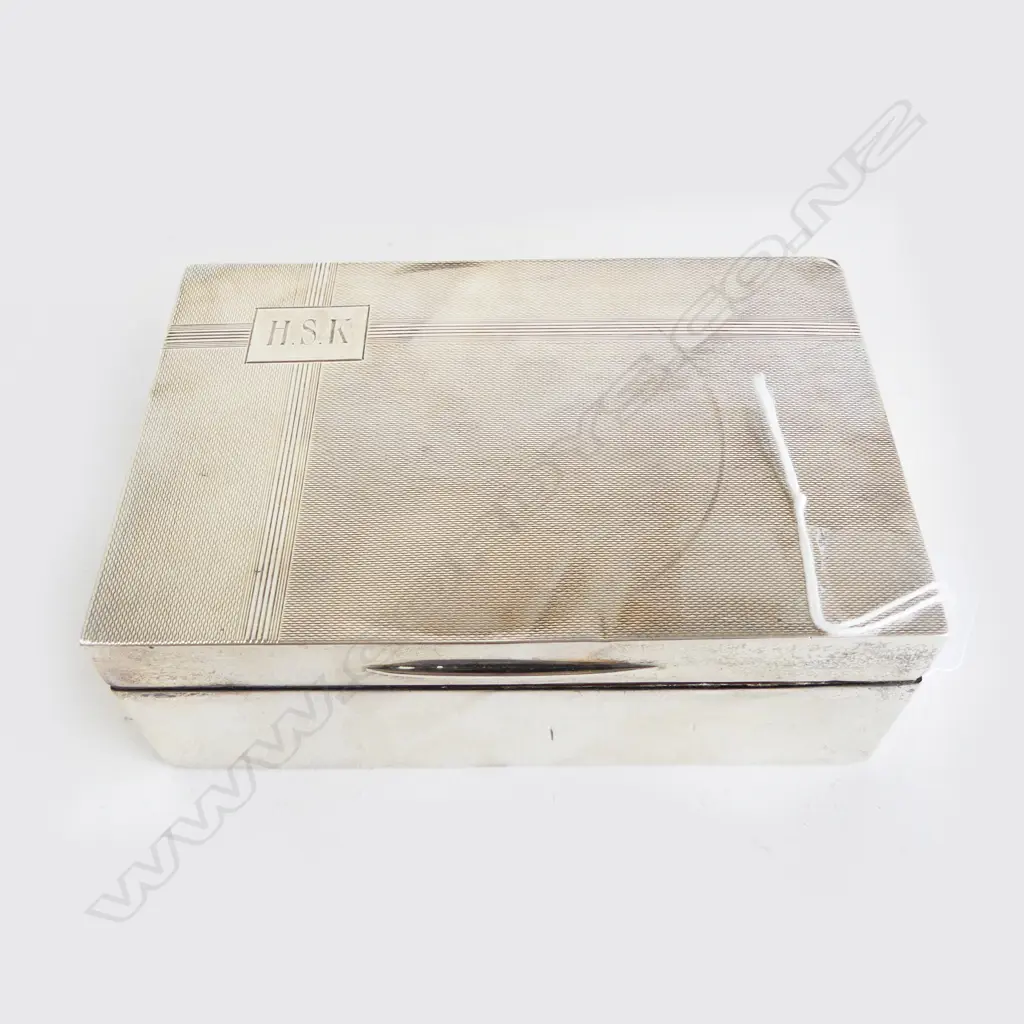 STG SILVER CIGARETTE BOX, LONDON 1934 W.135mm Image 1++