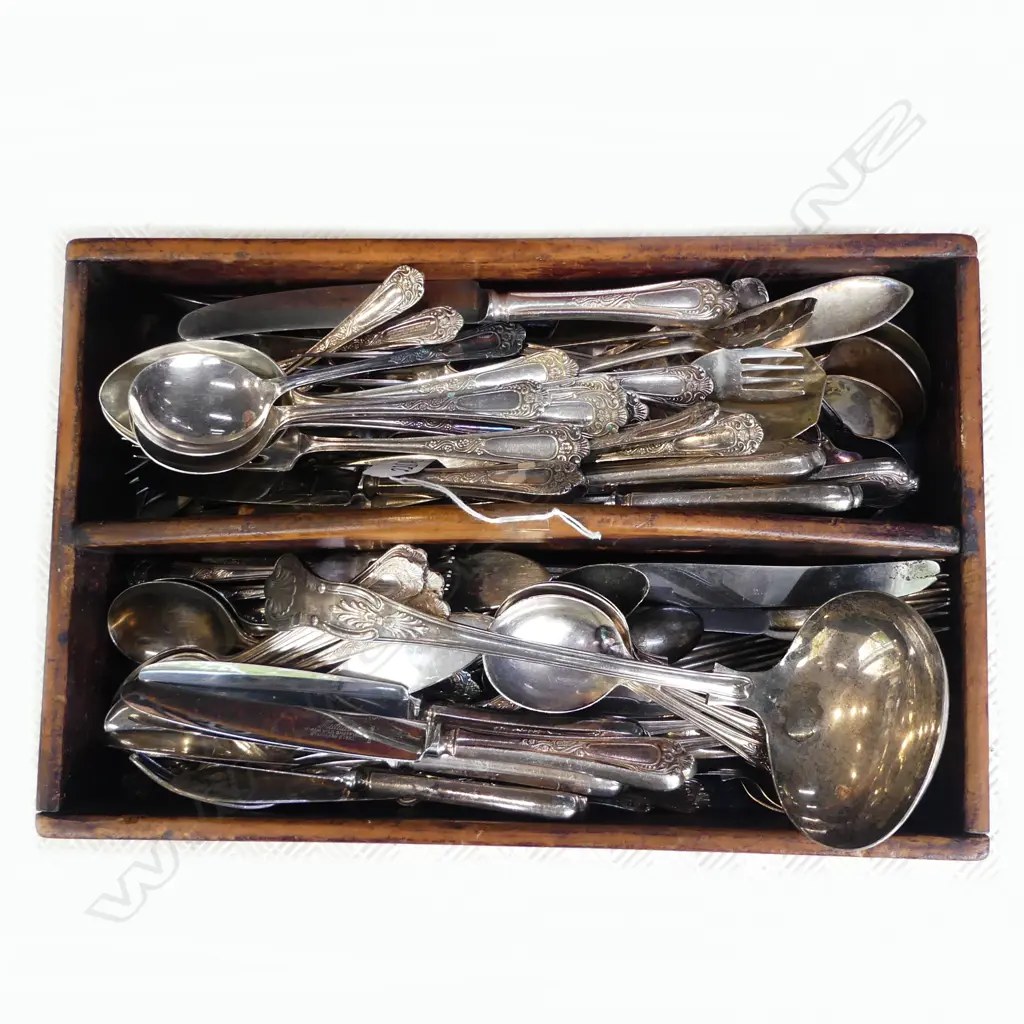 ASST. EP CUTLERY IN WOODEN CARRY CASE W.380mm Image 1++