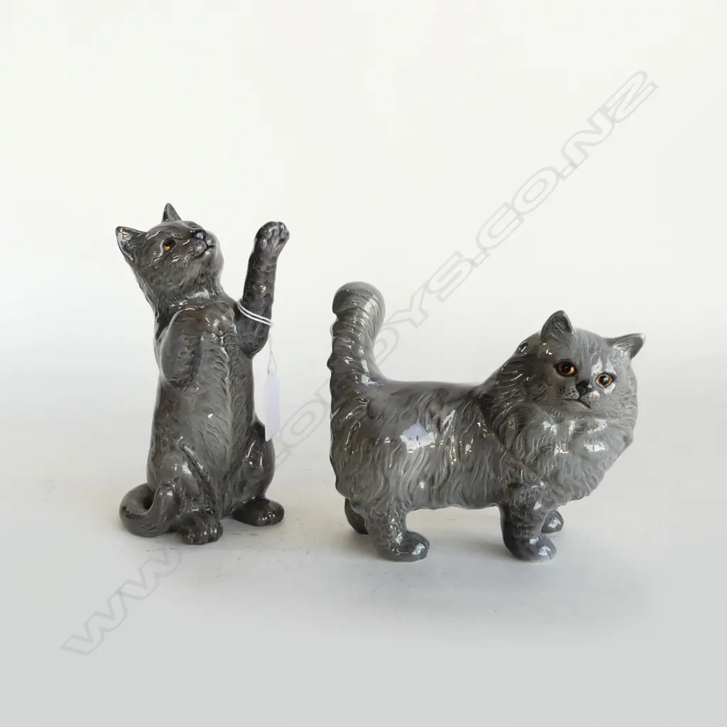 2 GREY BESWICK CATS #1883  H.170mm Image 1++